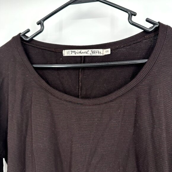 Michael Stars Brown Long Sleeve Shirt 0S - Picture 4 of 7